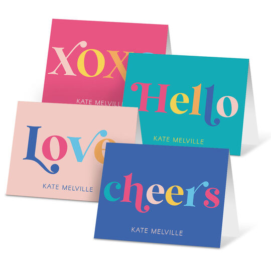 Adorable Greetings Folded Note Card Collection